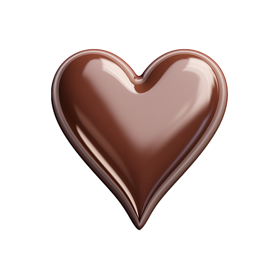 ai gerado 3d amor chocolate isolado em transparente fundo png