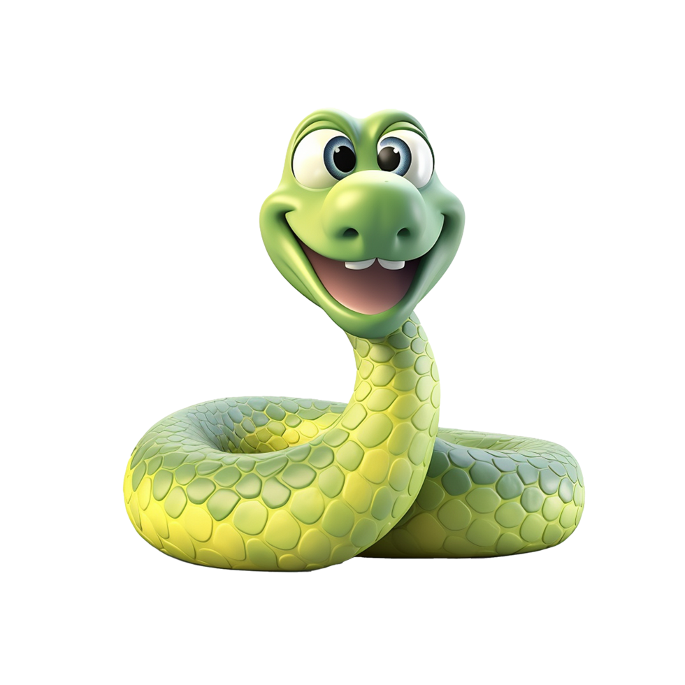 AI generated Snake png isolated on transparent background