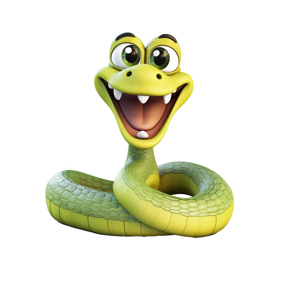 AI generated Snake png isolated on transparent background