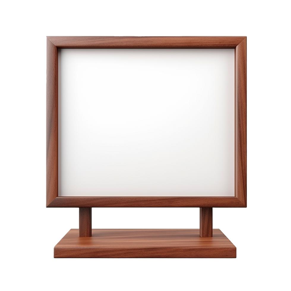 AI generated Wooden signboard png isolated on transparent background