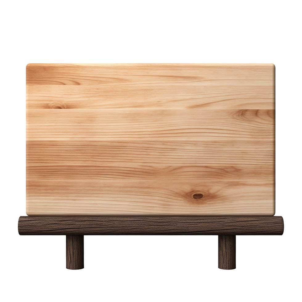 AI generated Wooden signboard png isolated on transparent background