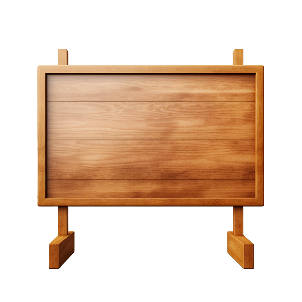AI generated Wooden signboard png isolated on transparent background