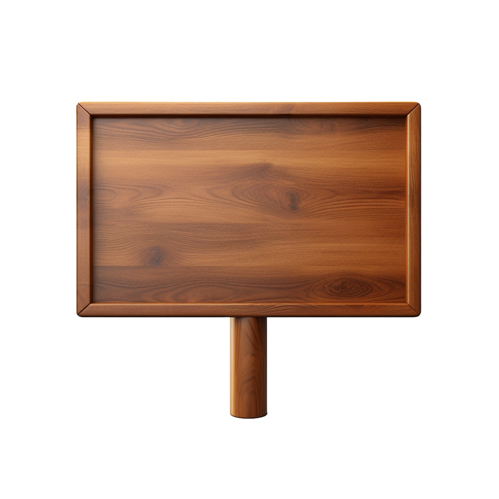 AI generated Wooden signboard png isolated on transparent background