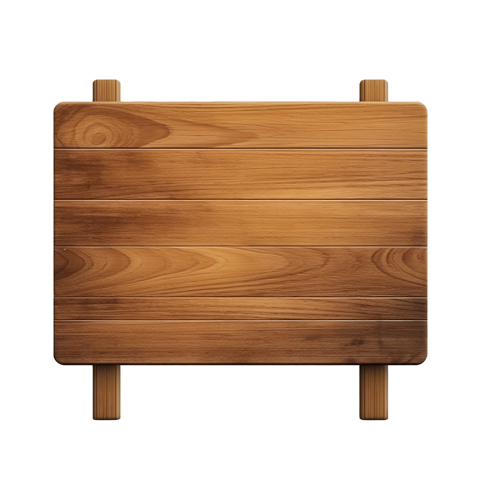 AI generated Wooden signboard png isolated on transparent background