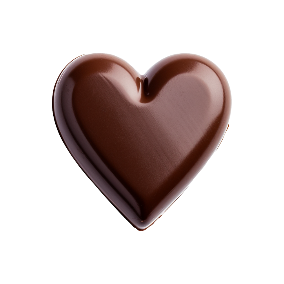 AI generated 3d love chocolate isolated on transparent background png