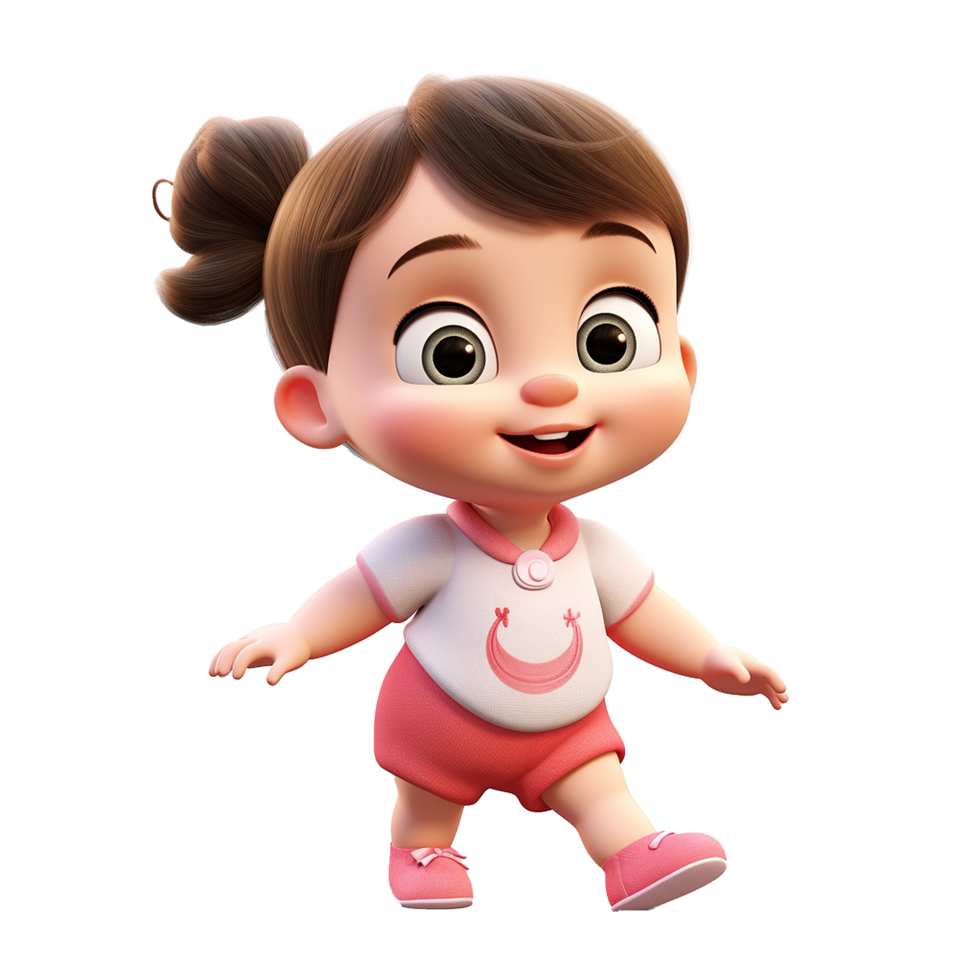 AI generated Baby girl png isolated on transparent background