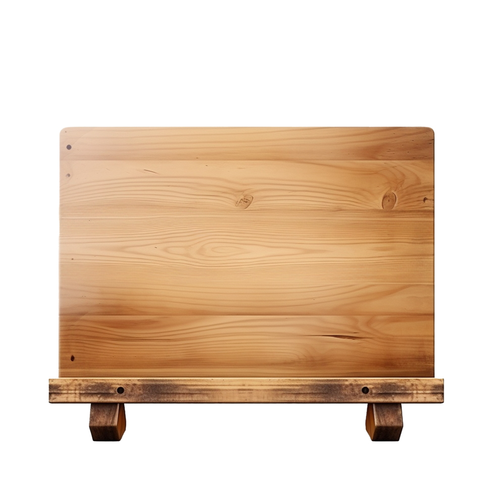 AI generated Wooden signboard png isolated on transparent background