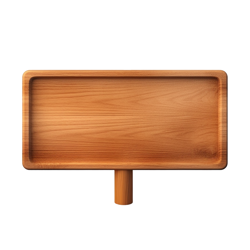 AI generated Wooden signboard png isolated on transparent background