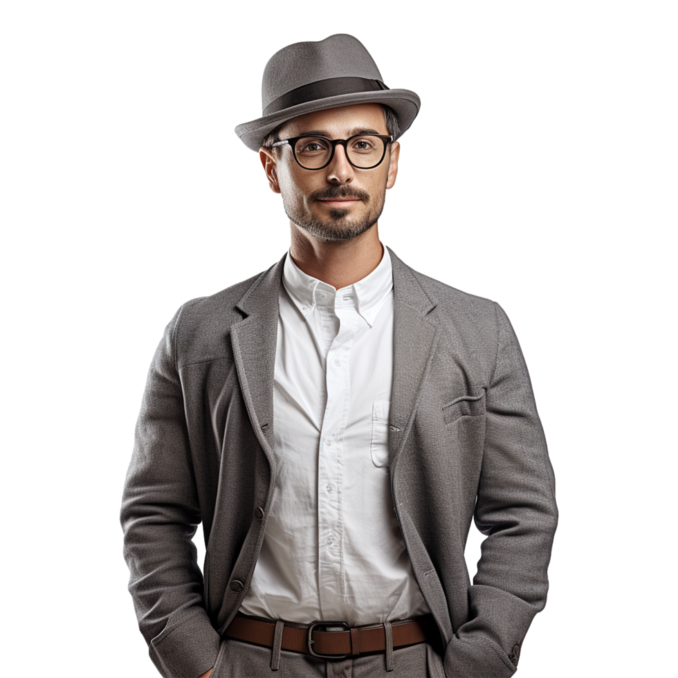 AI generated Stylish man isolated on transparent background png