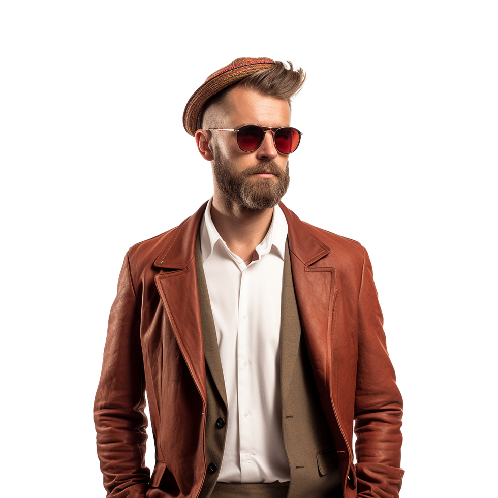AI generated Stylish man isolated on transparent background png