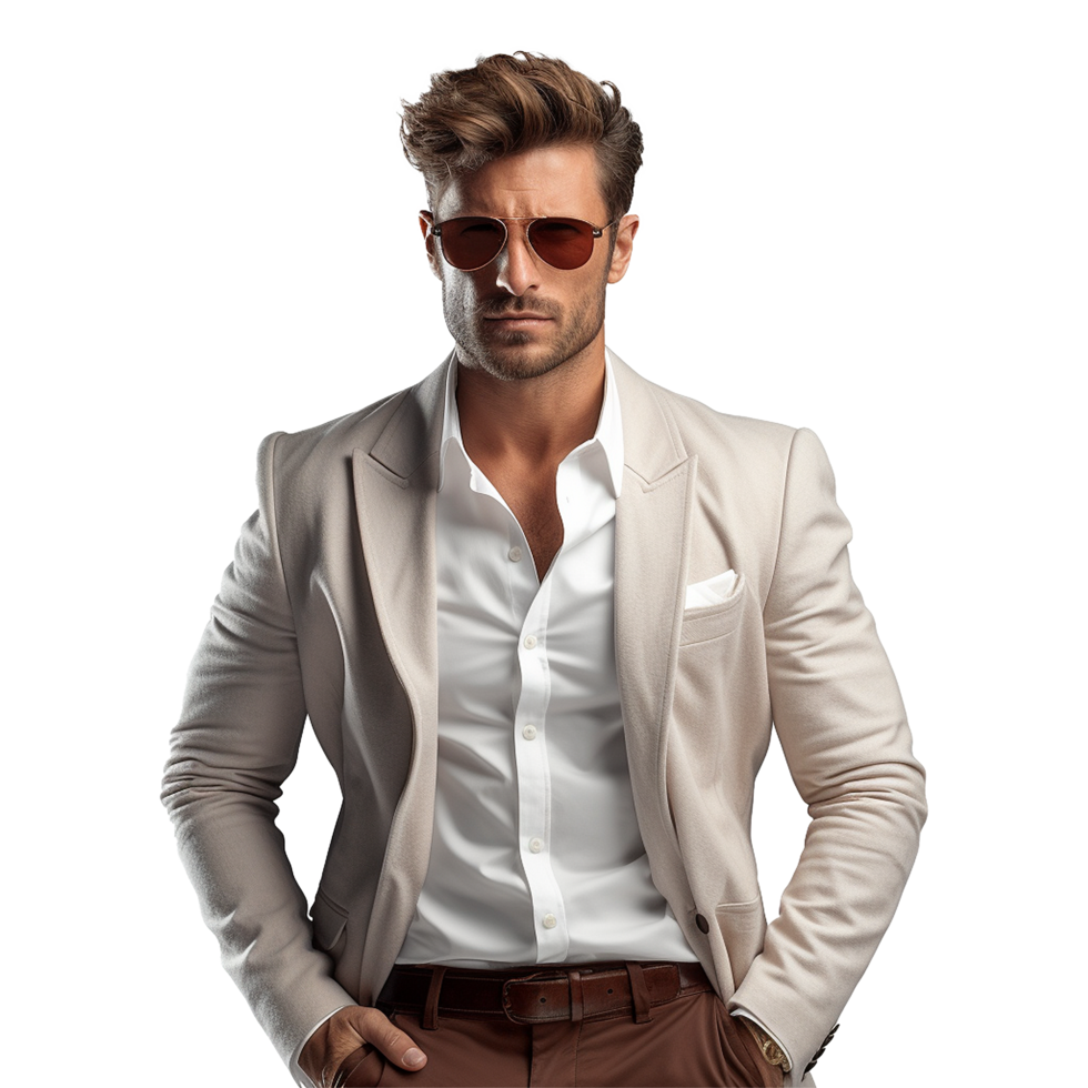 AI generated Stylish man isolated on transparent background png