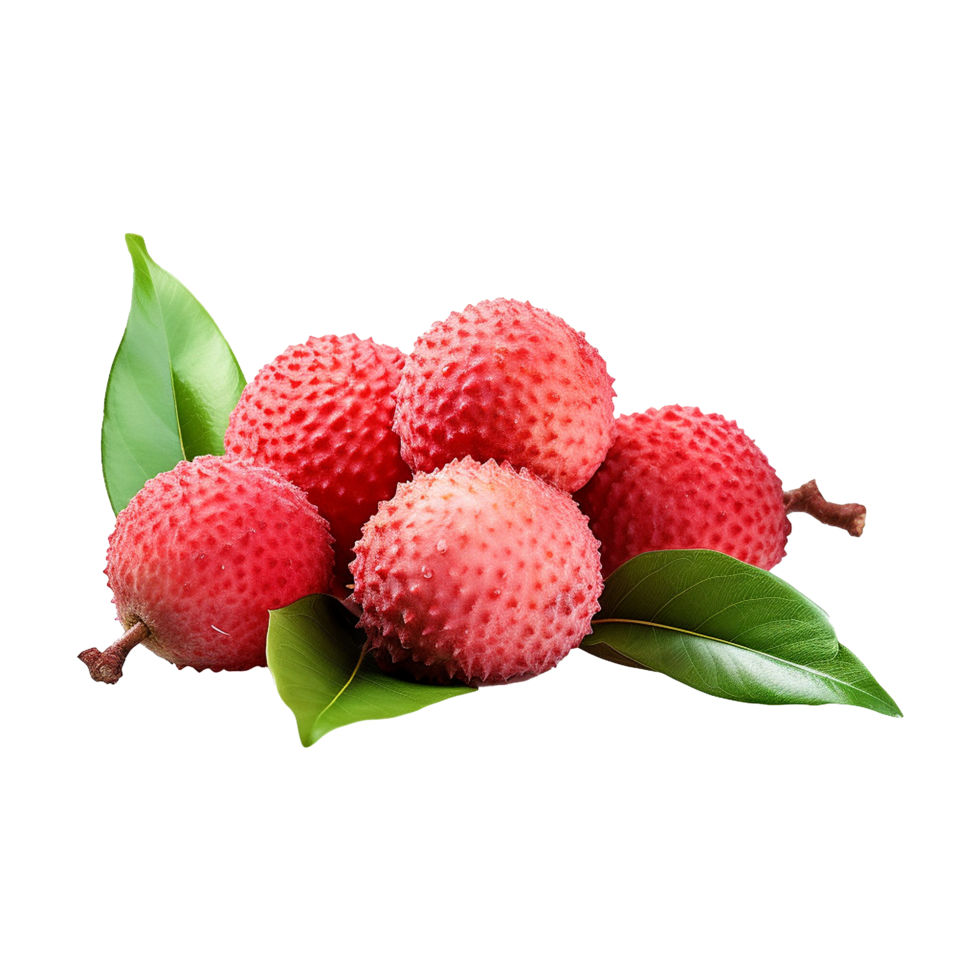 AI generated Lychee isolated on transparent background png