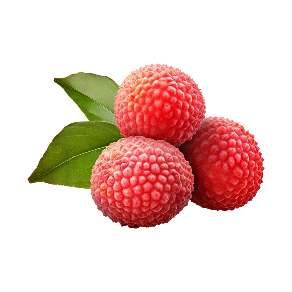 AI generated Lychee isolated on transparent background png