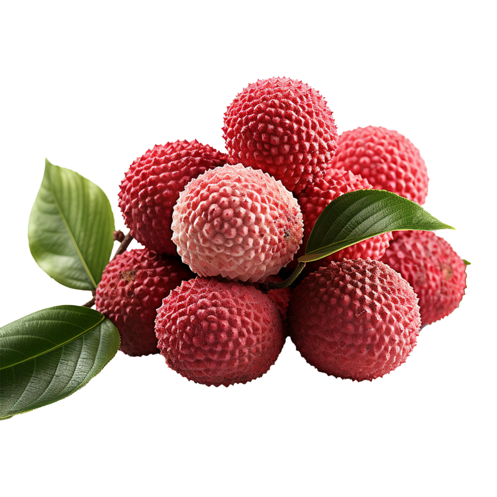 AI generated Lychee isolated on transparent background png
