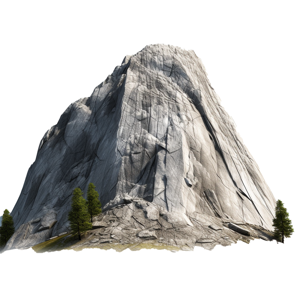 AI generated Mountain isolated on transparent background png