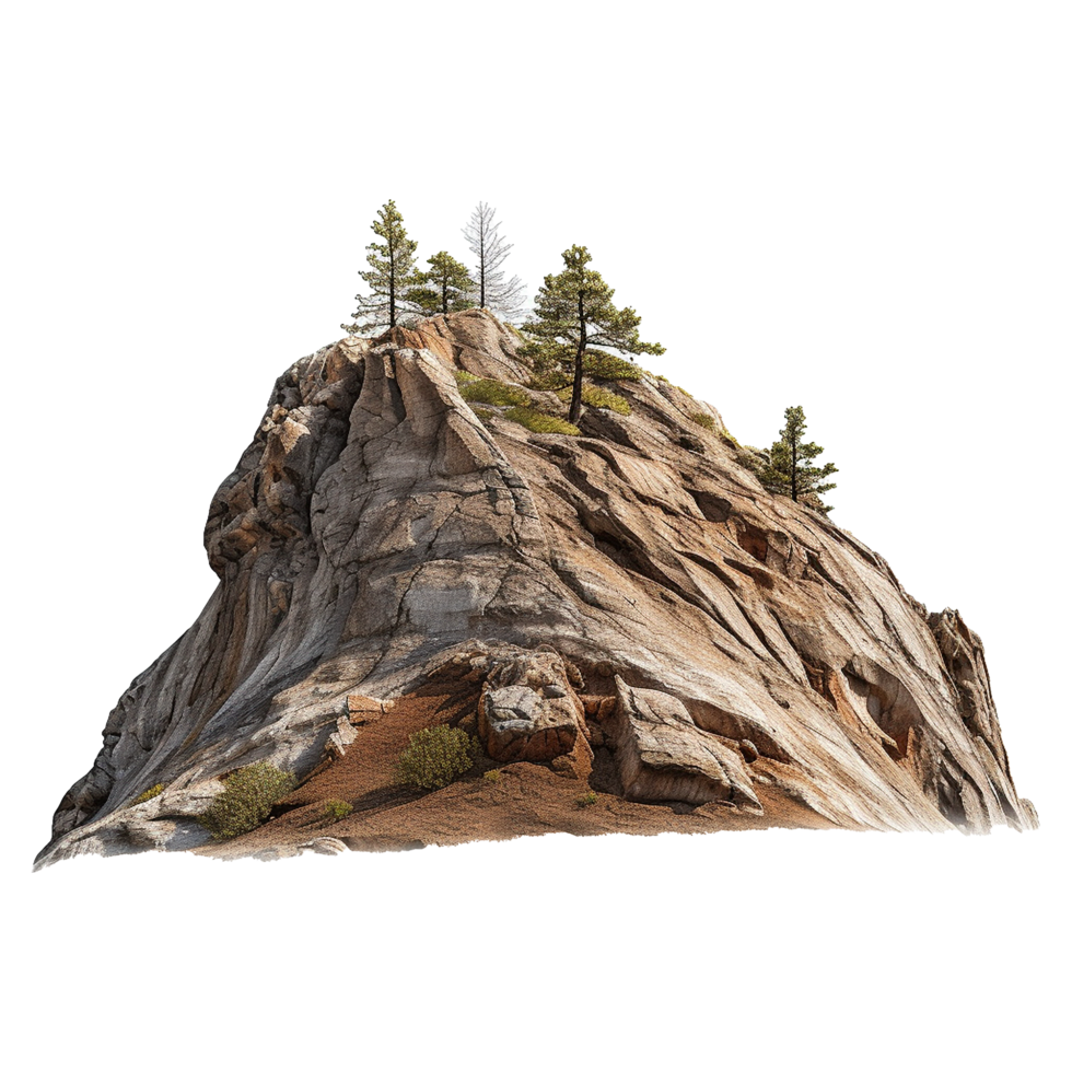 AI generated Mountain isolated on transparent background png