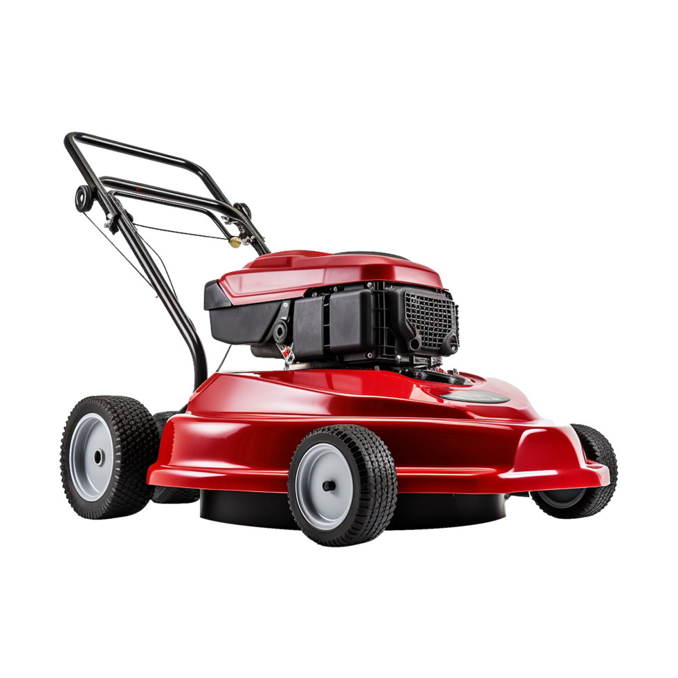 AI generated Gas lawn mower isolated on transparent background png
