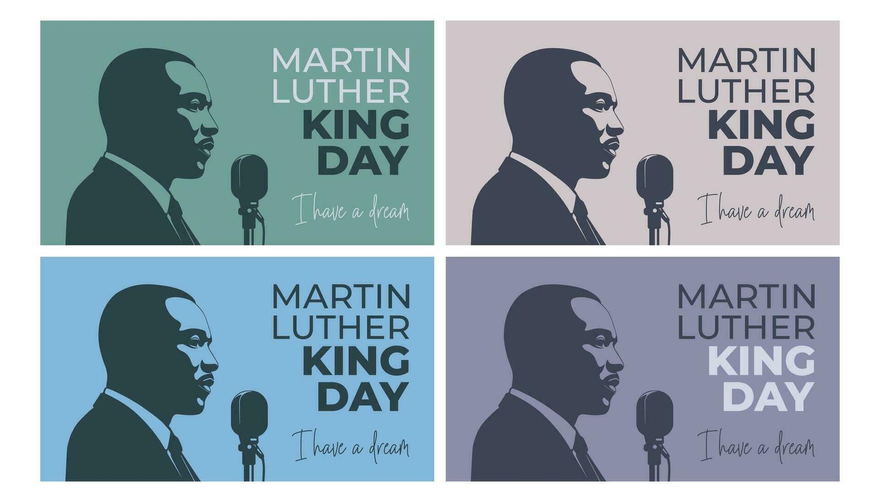 Martin Luther King Jr. Day, poster vector illustration