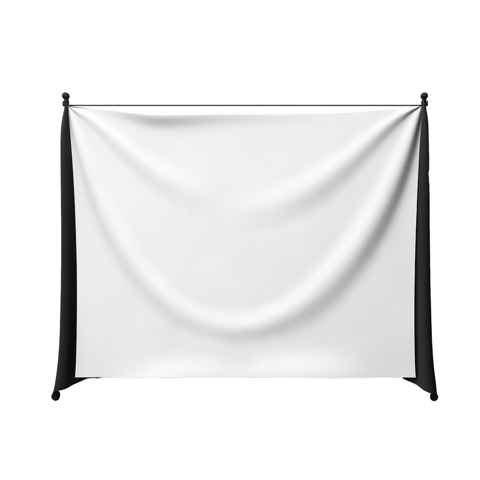 AI generated Blank canvas banner png isolated on transparent background