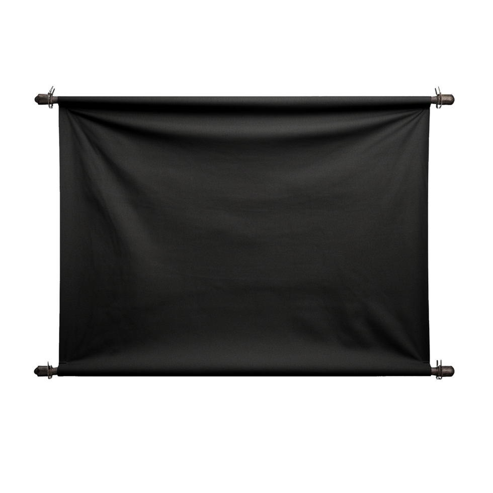 AI generated Blank canvas banner png isolated on transparent background
