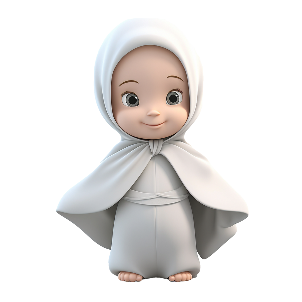 AI generated Muslim girl png isolated on transparent background