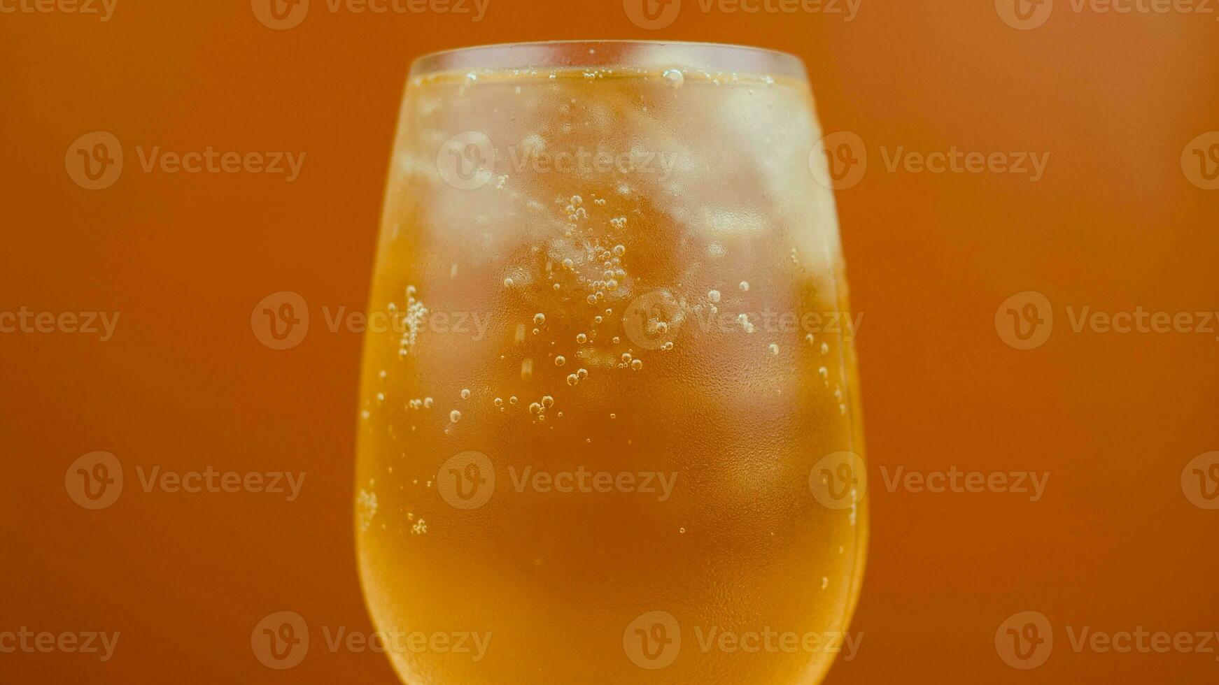 alcoholic drinks Glass of liquor mixed with soda photo