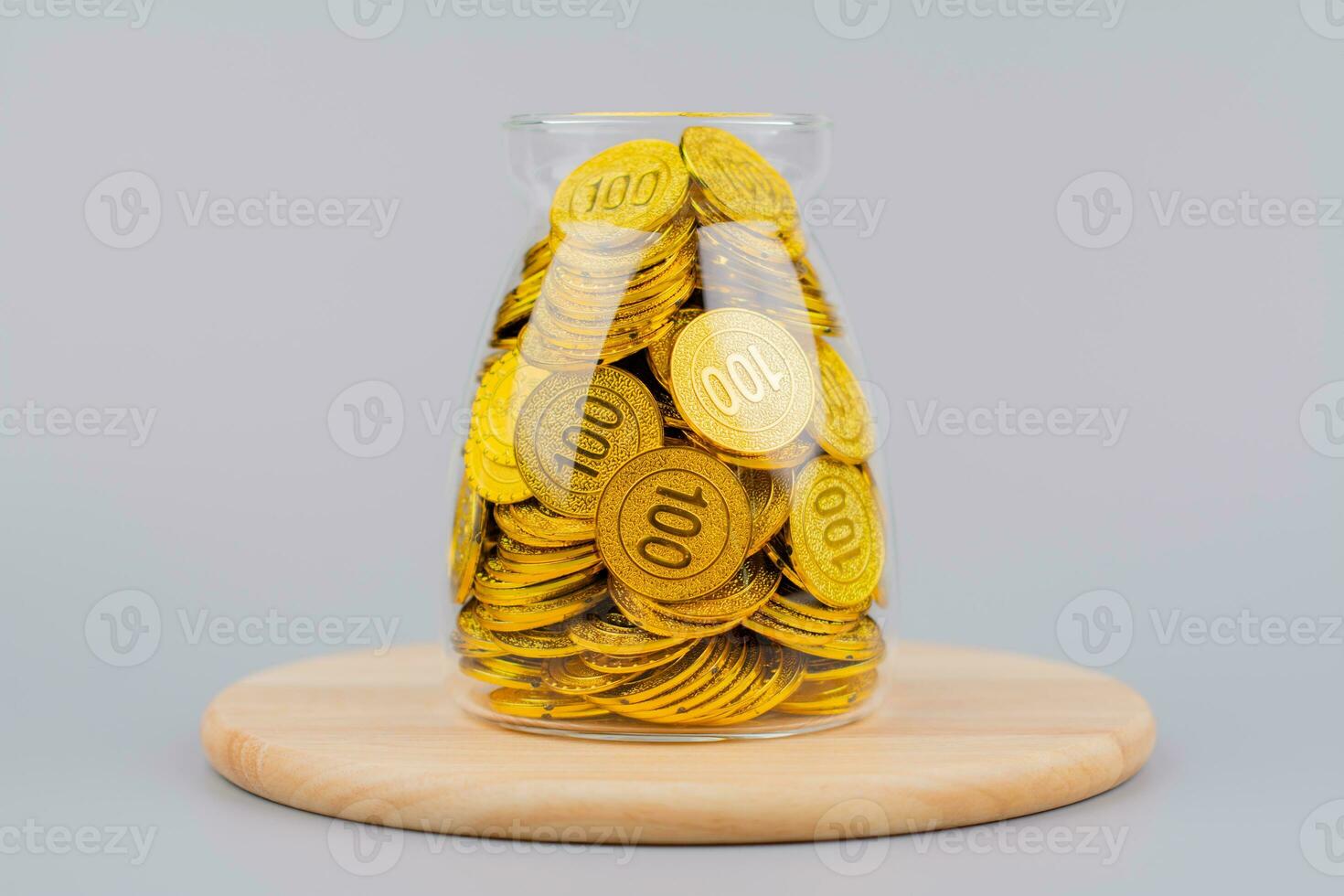 oro monedas en vaso botellas, ahorro oro, alto valor activos, oro precios, oro valores mercado, mundo oro foto