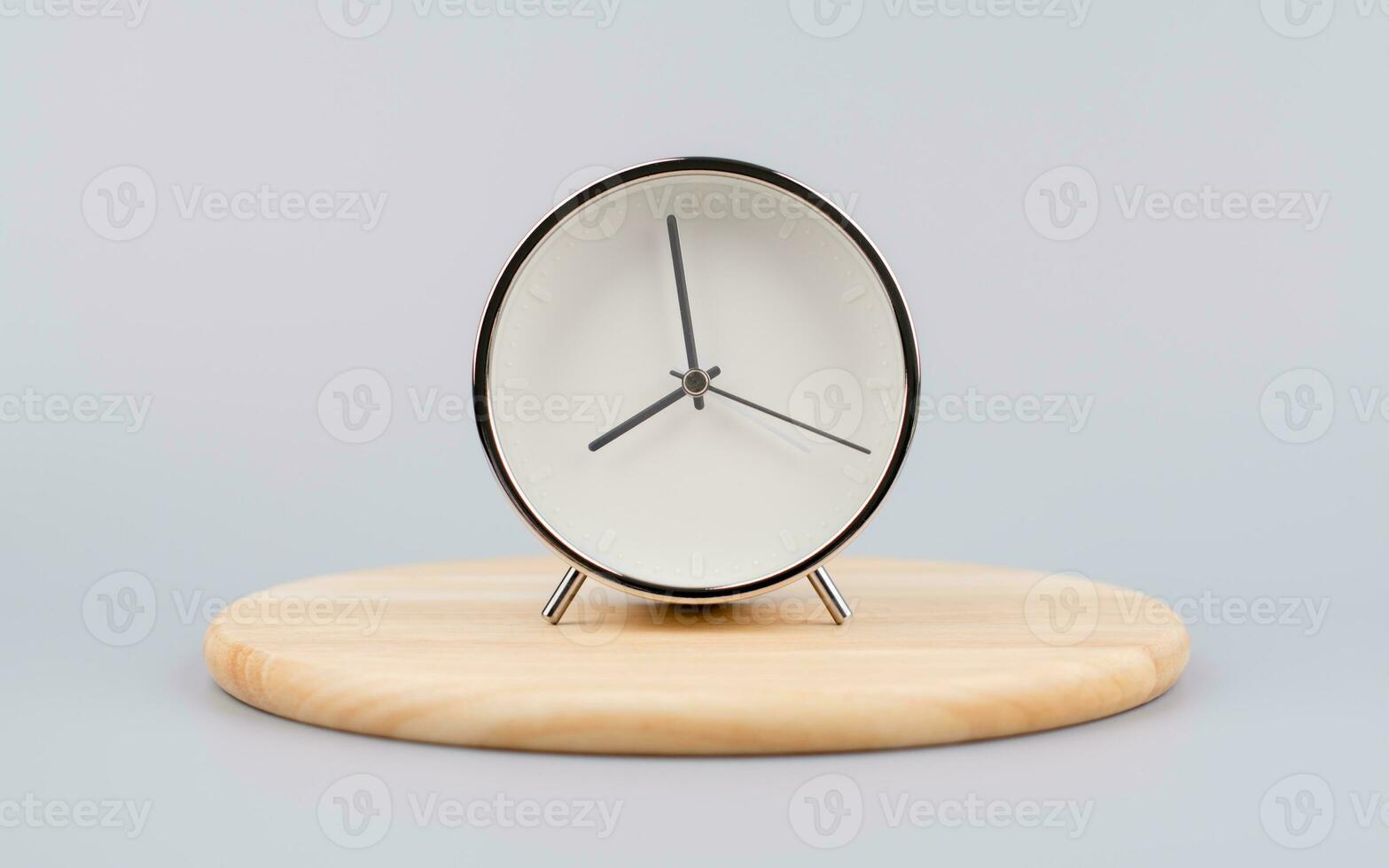 Time and work of every day Photo of a modern alarm clock in a studio