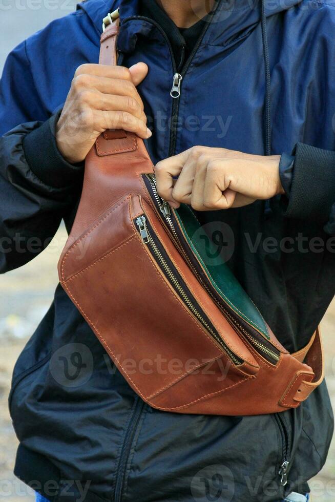 Products made from leather. photo
