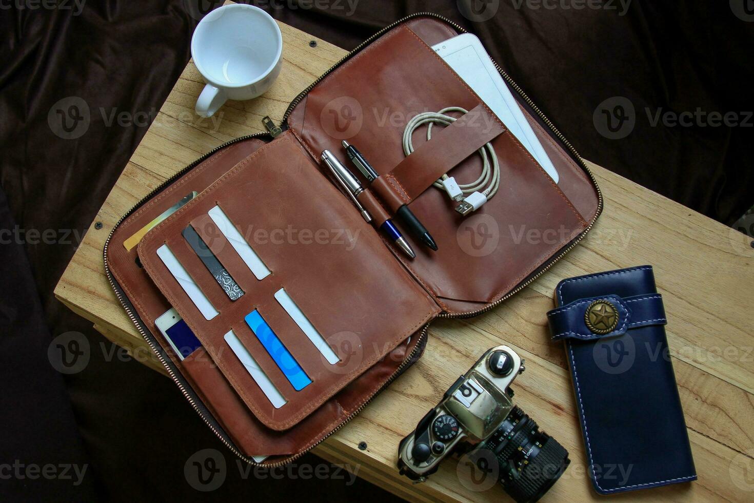 Products made from leather. photo