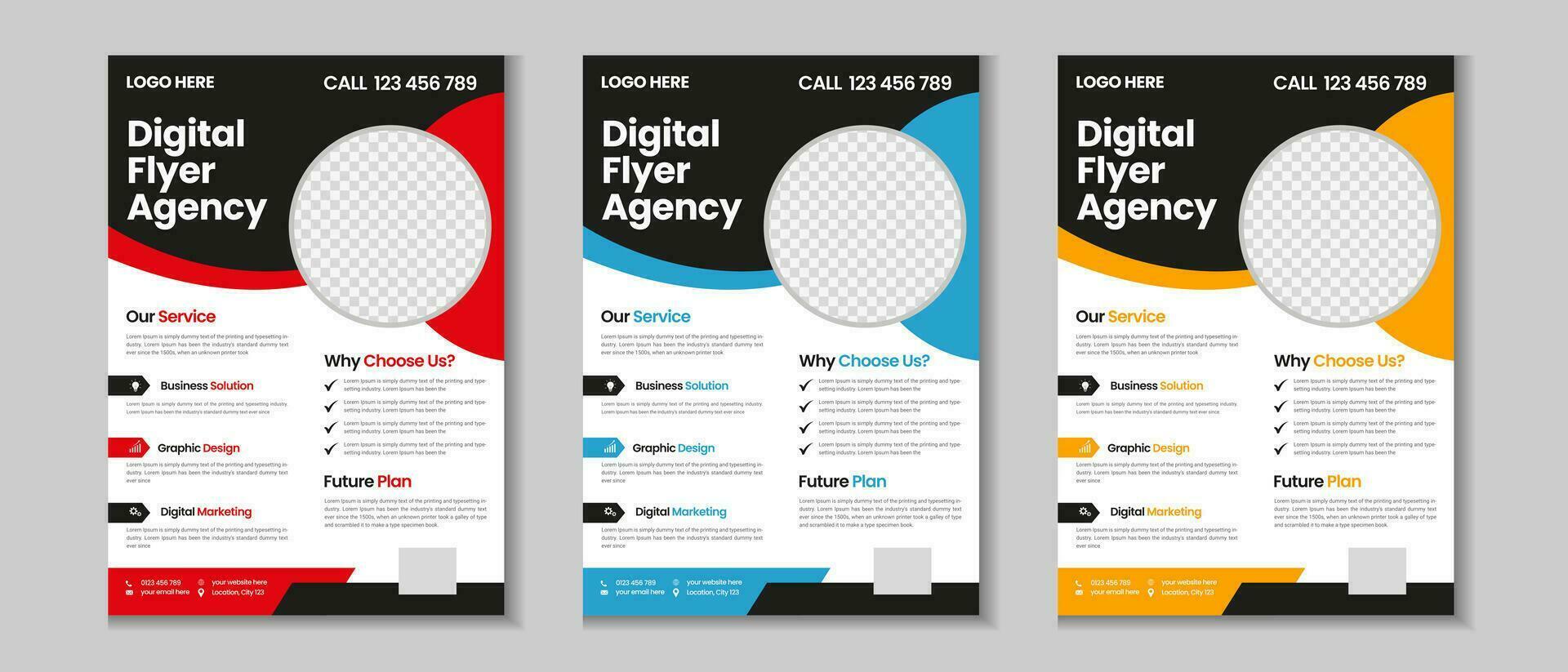 Business flyer collection, corporate poster, flyer bundle, flyer brochure design, annual report, proposal, leaflet, company profile, digital marketing poster and a4 layout with mockup vector