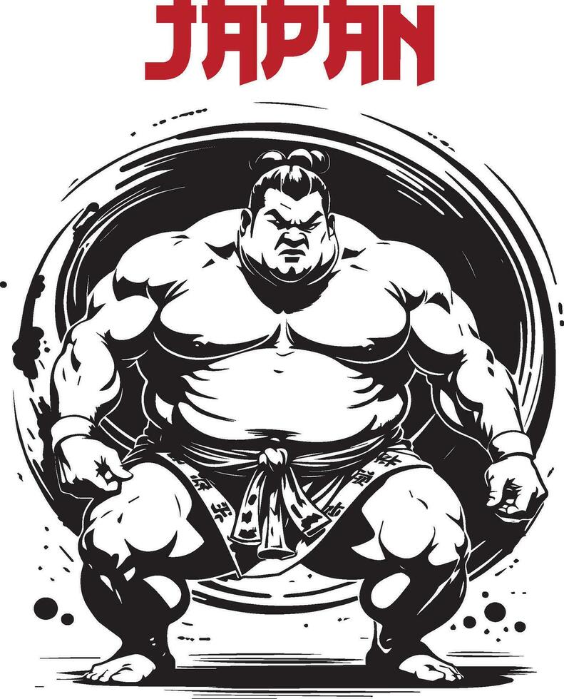 ilustración sumo Arte diseño vector