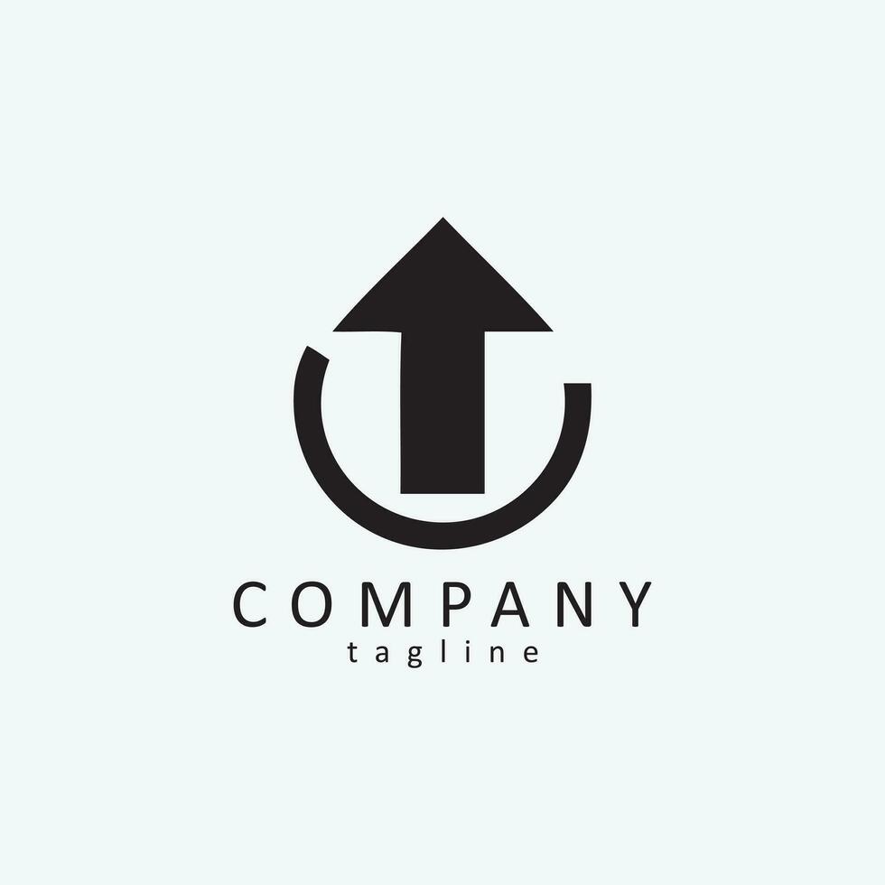 logo up for company. a logo that has a philosophy of continuing to rise. vector