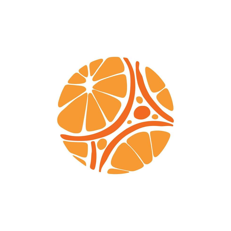 Abstract Lemon pattern logo flat vector design template