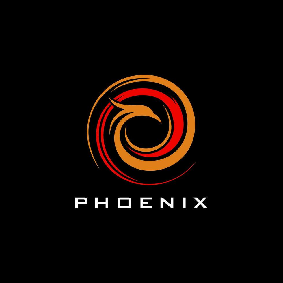 illustration phoenix vector logo icon, design template