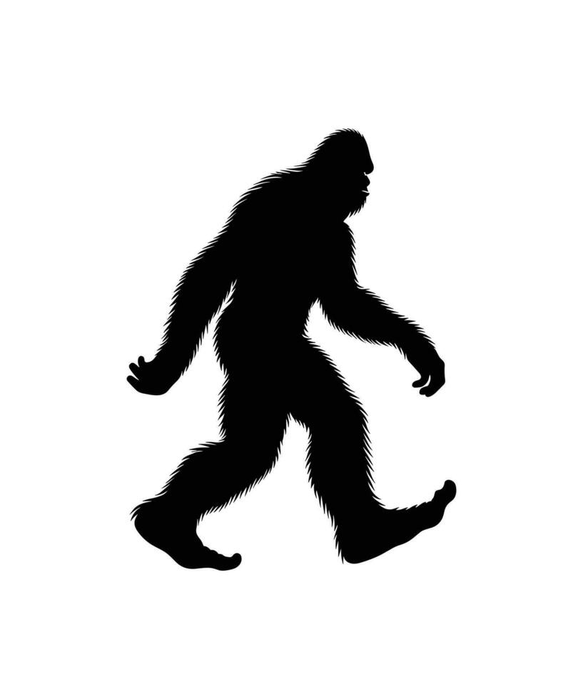 BIG FOOT SILHOUETTE VECTOR ILLUSTRATION DESIGN