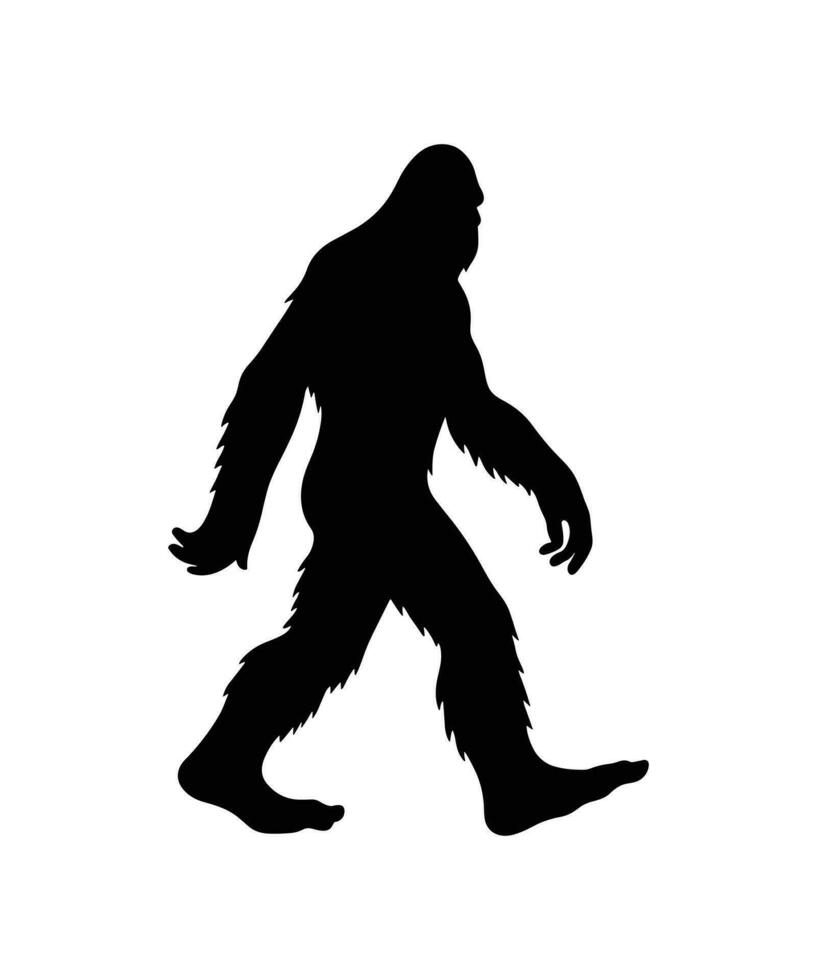 BIG FOOT SILHOUETTE VECTOR ILLUSTRATION DESIGN