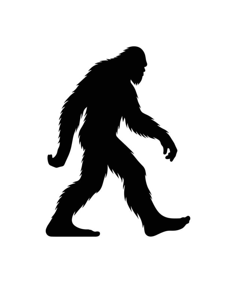 Big foot.silhouette vector illustration