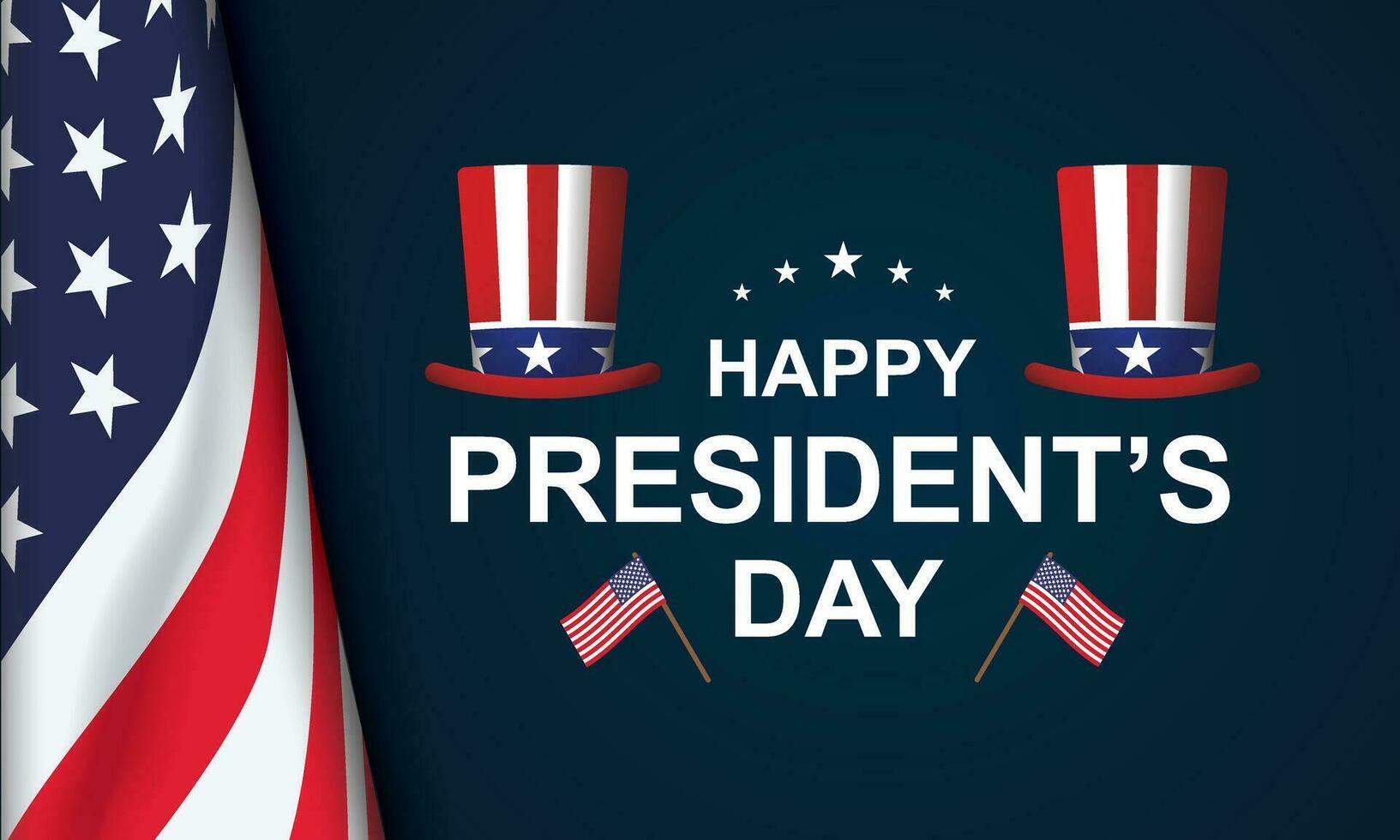 President's Day Background Design. Banner, Poster, Greeting Card. Vector Illustration.