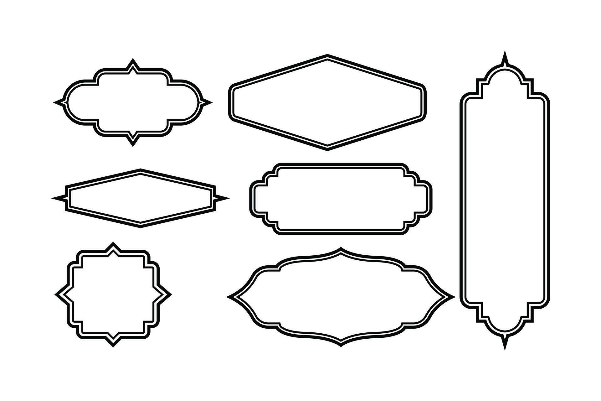 Vector vintage frame labels set collection 36423641 Vector Art at Vecteezy