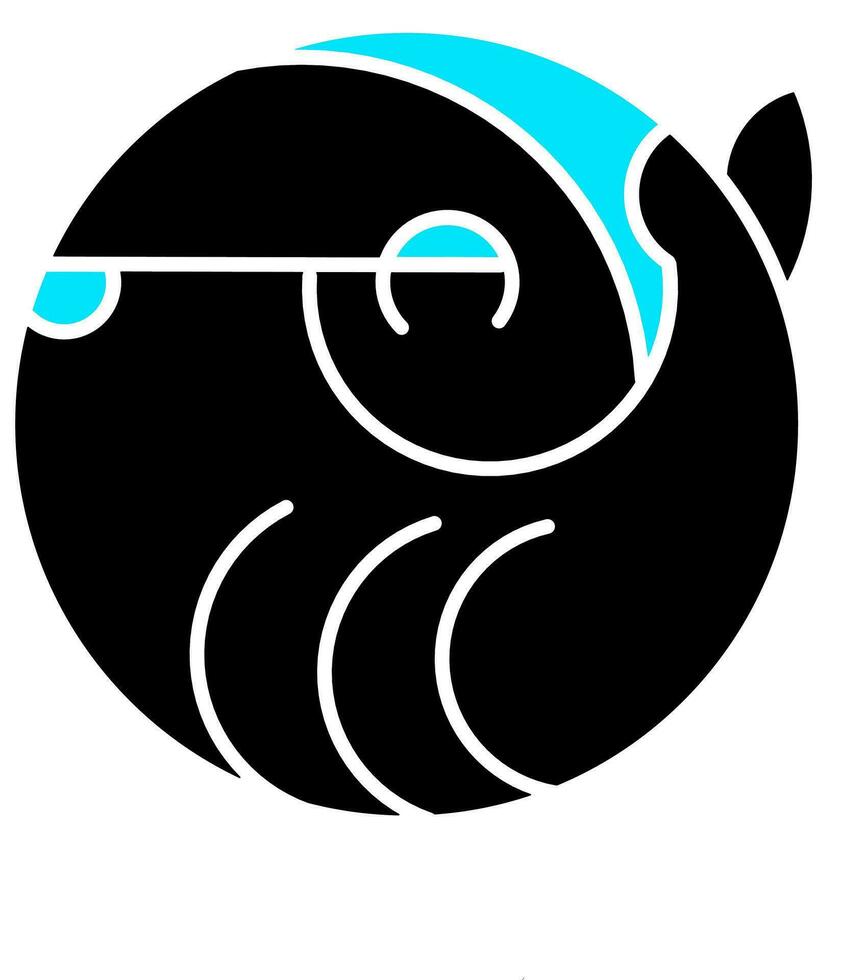 esta imagen representa vida en el mar, a saber ballenas lata ser usado como un empresa logo o icono ese representa alguna cosa grande vector