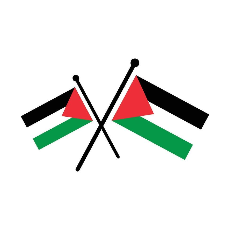 Palestine flag Vector icon design illustration