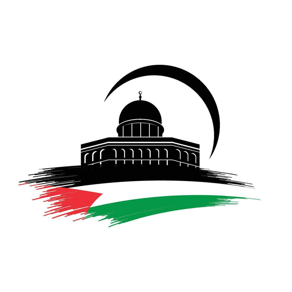 Palestine flag Vector icon design illustration