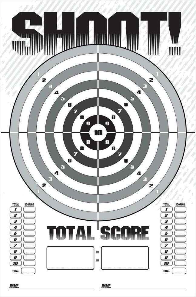 Target for shooting in grayscale colors image vector image