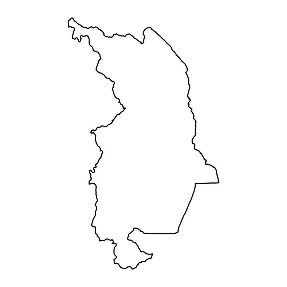 Northern region map, administrative division of Malawi. Vector illustration.