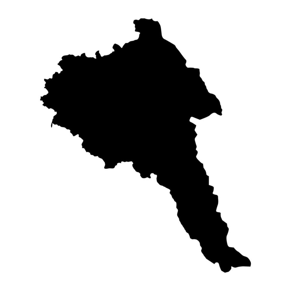 Bayan Olgii province map, administrative division of Mongolia. Vector illustration.