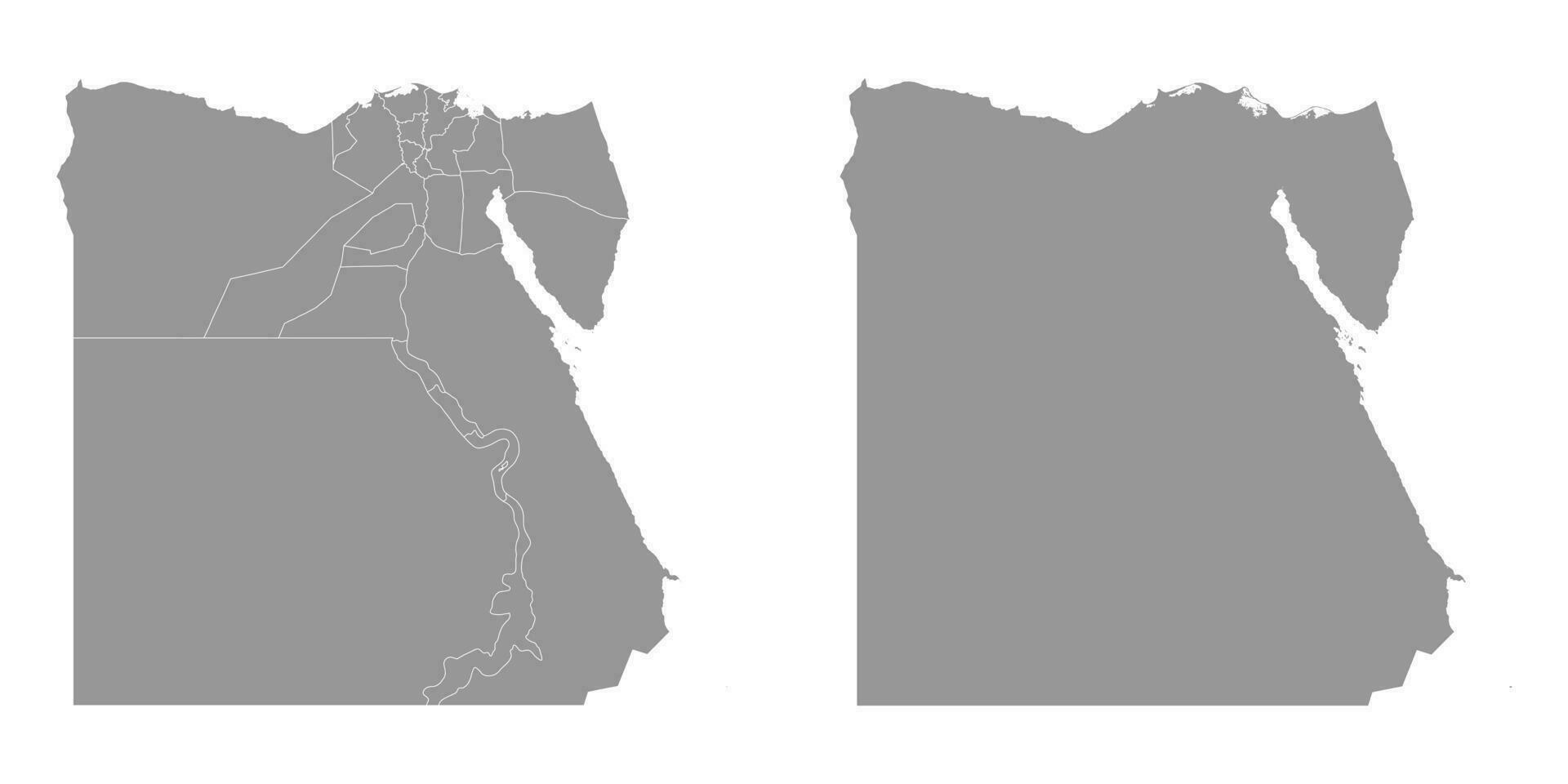 mapa de el administrativo divisiones de Egipto. vector ilustración.