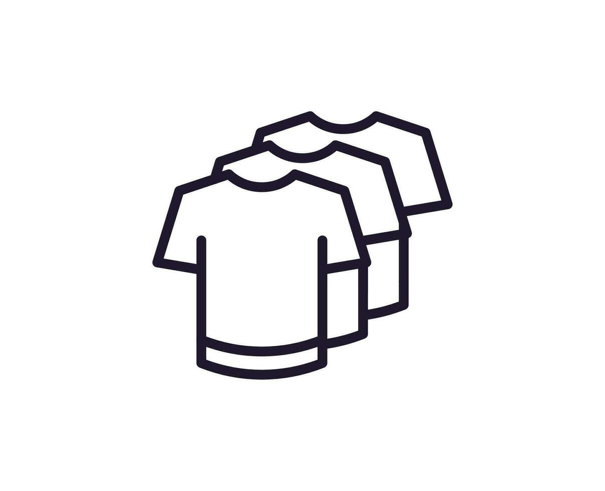 Single line icon of t-shirt. High quality vector illustration for design, web sites, internet shops, online books etc. Editable stroke in trendy flat style isolated on white background