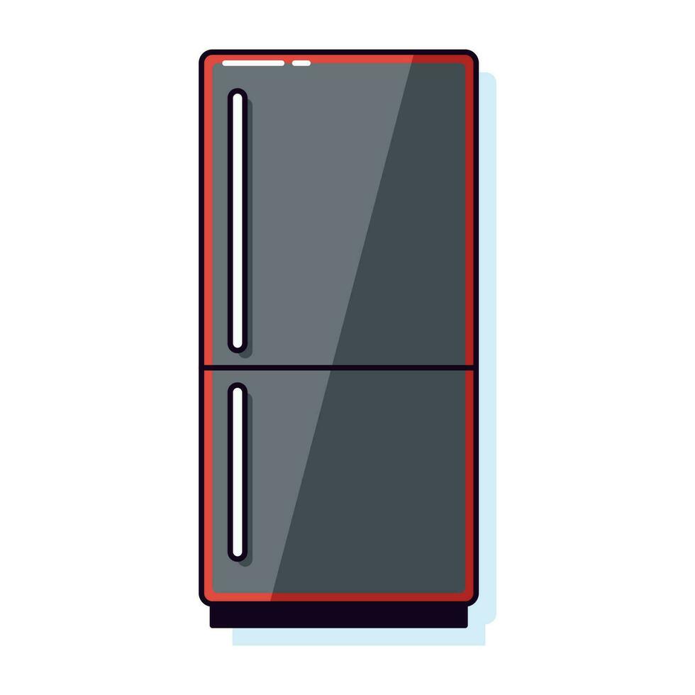 Refrigerator Colourful Vector Flat Illustration. Perfect for different cards, textile, web sites, apps