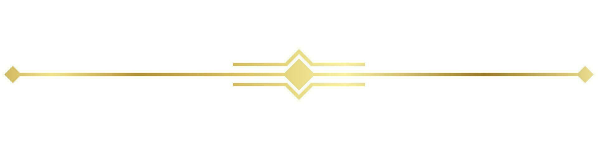 Luxurious golden art deco lines retro decorative labels dividing lines vector